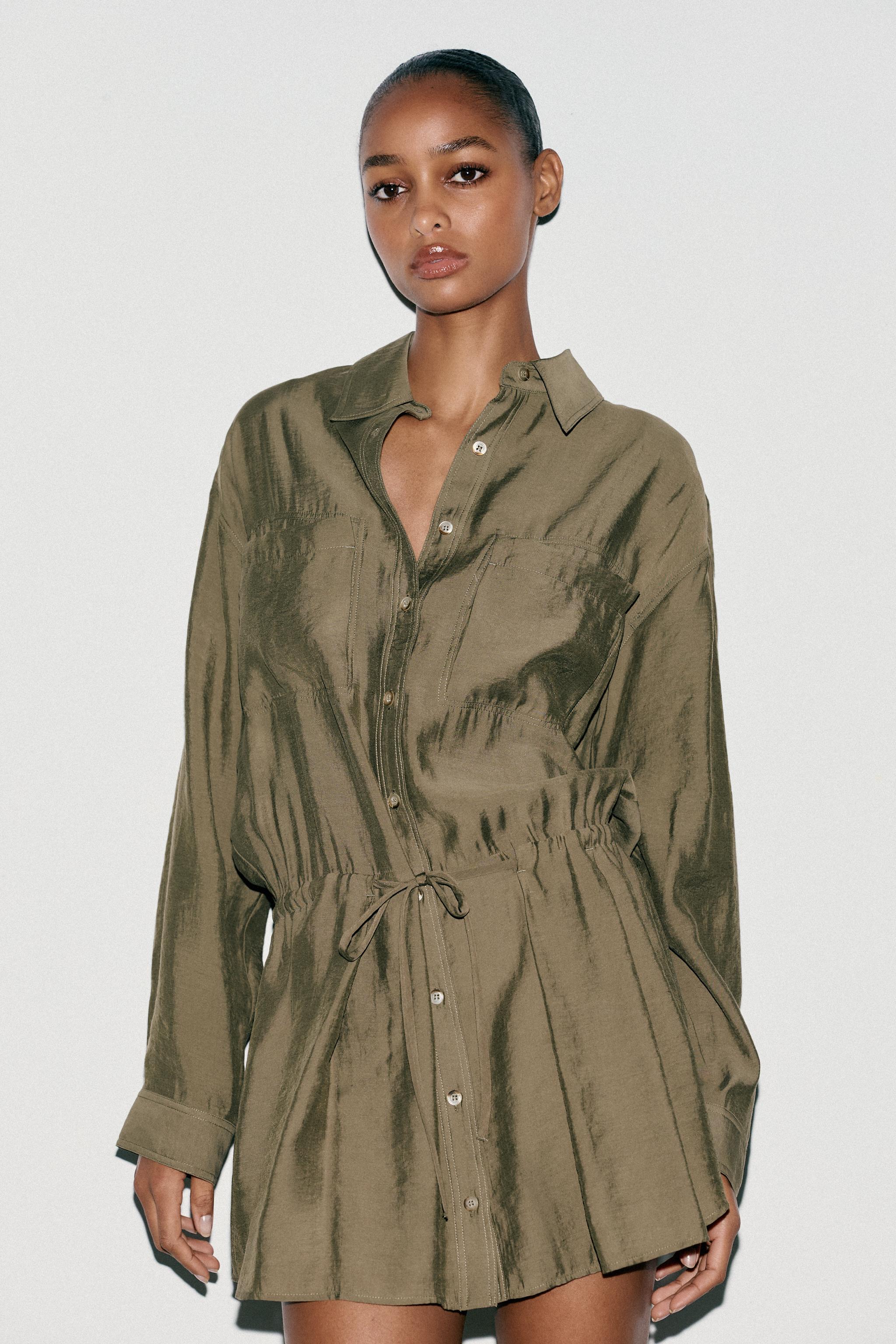FLUID SHORT SHIRT DRESS